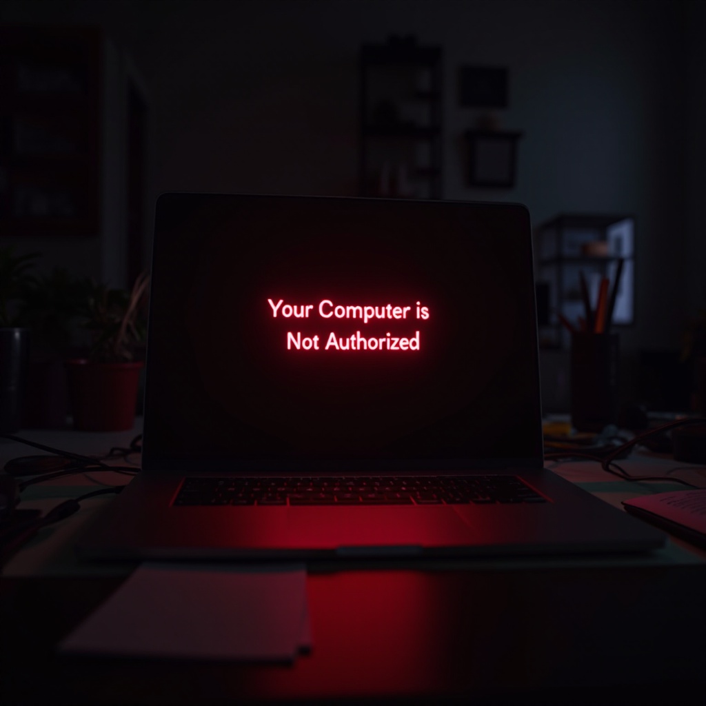 your computer is not authorised
