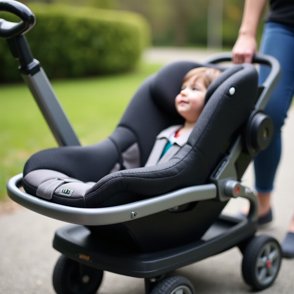 wagon with infant car seat