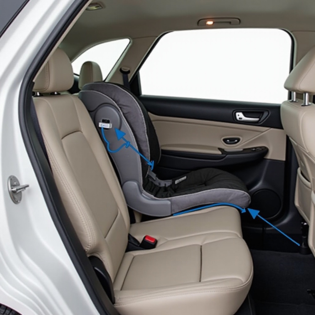 how to install car seat in middle seat without latch